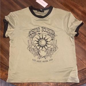 Baby soft green graphic tee